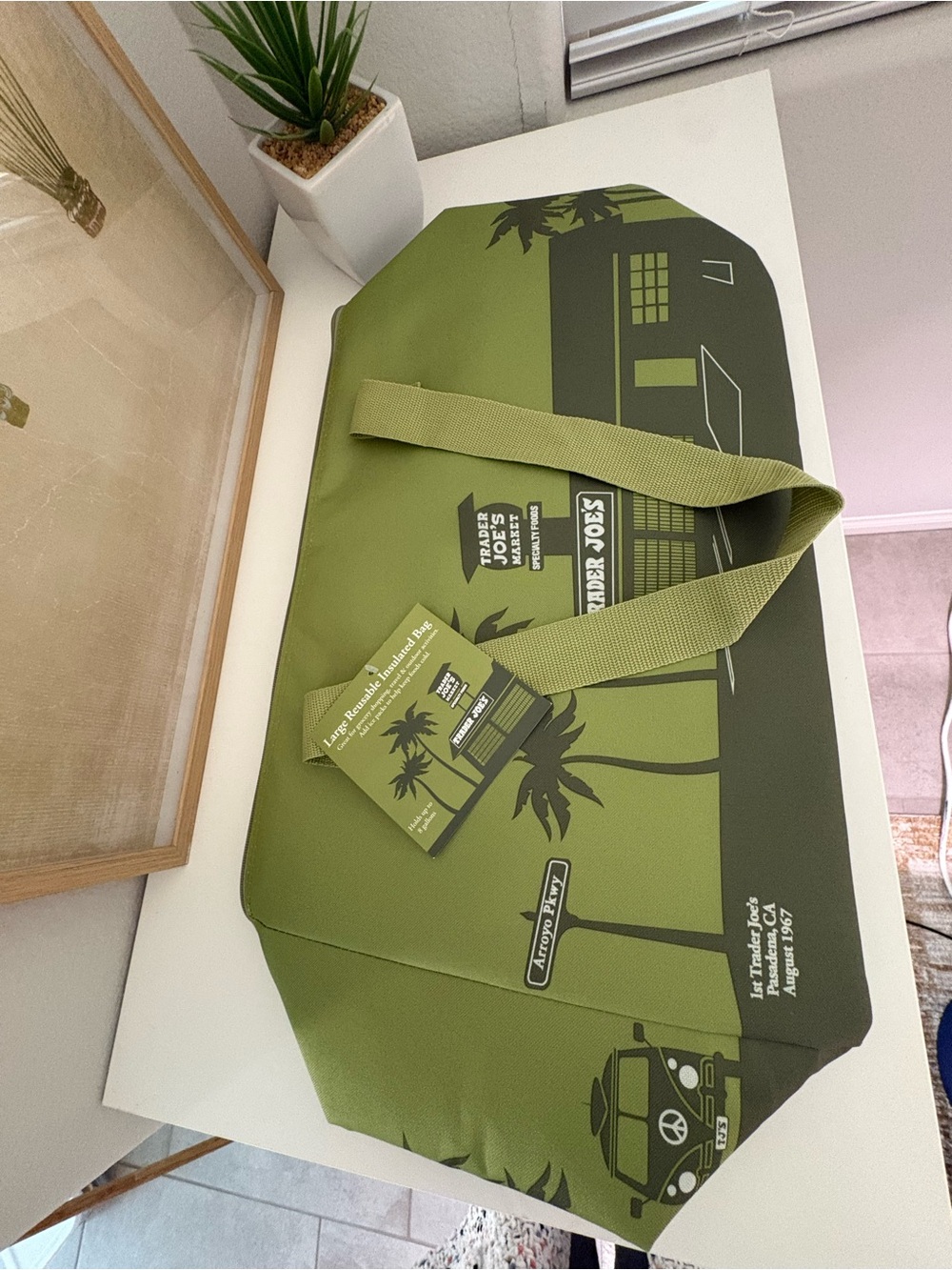 Olive Green Tote Bag Trader Joe’s new